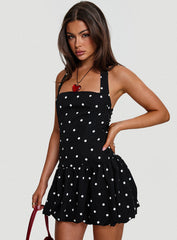 Gigli Bubble Hem Mini Dress Polka Dot