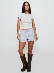 Nautique Drawstring Shorts Blue Stripe